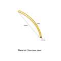 Perla a tubo curvo dorato da 40mm in acciaio inossidabile per creazione di gioielli DIY - 2mm x 40mm / Oro