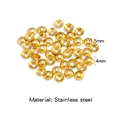 4mm golden stainless steel bowl-shaped spacer beads for DIY jewelry making - 4mm / Gold (HP0212G02)