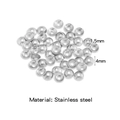 Silver stainless steel 4mm concave flower bead spacers with 1.5mm hole for DIY jewelry - 4mm / Silver (HP0212S02)
