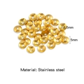 Coupelles à fleurs dorées de 5mm en acier inoxydable pour création de bijoux DIY - Or (HP0212G03)