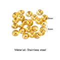 Coupelles à fleurs 6mm en acier inoxydable doré pour création de bijoux DIY - Or (HP0212G04)