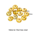 Calottes à fleurs 8mm en acier inoxydable doré pour création de bijoux DIY - Or (HP0212G05)