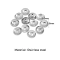 Coupelle à perle en acier inoxydable 8mm avec trou 1.6mm pour bijoux DIY - Argent (HP0212S05)
