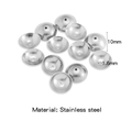 Calotte de perle 10mm en acier inox argenté avec trou 1.6mm pour création bijoux DIY - Argent (HP0212S06)