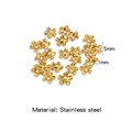 Calotte fleur 5mm en acier inoxydable doré pour la création de bijoux DIY - Or (HP0212G07)