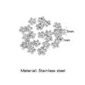 Perles d'espacement fleur en acier inoxydable 5mm pour la création de bijoux DIY - Argent (HP0212S07)