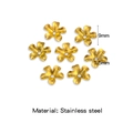 Perle intercalaire fleur en acier inoxydable doré 9mm pour création bijoux DIY - Or (HP0212G08)