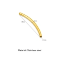 Tubo curvo in acciaio inossidabile dorato 45mm per la creazione di gioielli fai da te - 3mm x 45mm / Oro