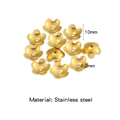 Coupelles à fleurs 10mm en acier inoxydable doré 18K pour création de bijoux - Or (HP0212G10)