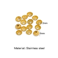 Perles intercalaires fleur 6mm en acier inoxydable doré pour bijoux DIY - Or (HP0212G13)