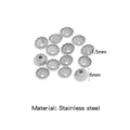 Calotte de fleur en acier inoxydable de 6 mm en finition argent pour bijoux DIY - Argent (HP0212S13)