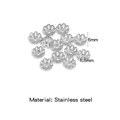 Coupelles de perles en acier inoxydable argenté de 6 mm pour la création de bijoux DIY - Argent (HP0212S15)
