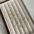 Anelli sottili minimalisti in argento sterling S925 oro e argento in una scatola regalo - US 5 / Stile Ultra Sottile / Oro