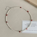 Dettaglio della chiusura in argento S925 e pendenti a fiocco su collana di perle - Argento 925 / Argento Semplice - Perla di Imitazione