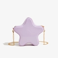 Star-shaped jelly mini handbag in lavender purple with golden chain strap - Purple