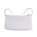 Minimalist white PVC jelly handbag with glossy finish and secure zipper closure for women - 270*80*140mm / White