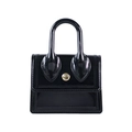 Glossy black PVC jelly bag with golden buckle and chain strap for evening events - 110*50*85mm / Black