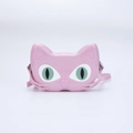 Cute pink cat shaped silicone bag with adjustable strap and embossed details - 180*50*100mm / Pink