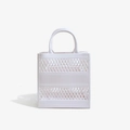 Weiße PVC-Gelee-Korb-Tasche mit minimalistischem Hohlmuster-Design und stabilen Tragegriffen - 190*100*210mm / Weiß