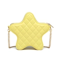Sac bandoulière chic en PVC jaune en forme d'étoile avec une chaîne dorée - Light jaune