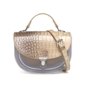 Sacoche femme crème à texture crocodile et design moderne en PVC transparent - 210*70*140mm / Blanc Cassé