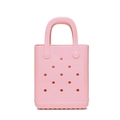 Light pink waterproof EVA beach tote bag with perforated holes and non-slip base - 160*70*190mm / Pink