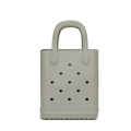 Waterproof PVC jelly beach tote bag in matte grey with stylish hole pattern design - 160*70*190mm / Bean Green