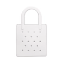 Minimalist white waterproof EVA tote bag with decorative hollow holes for beach use - 160*70*170mm / White