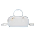 Bolso de mano de PVC azul claro transparente con herrajes dorados y bandolera - 250*90*120mm / Transparente