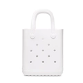 White EVA beach tote bag featuring classic perforated holes and durable handles - 160*70*190mm / White