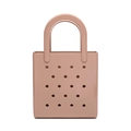 Pink waterproof EVA beach tote bag with perforated holes and sturdy top handles - 160*70*170mm / Deep Pink