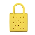 Waterproof yellow EVA beach tote bag featuring a minimalist perforated hole design - 160*70*170mm / Yellow