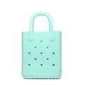 Mint green EVA beach tote bag with perforated holes and sturdy handles for women - 160*70*190mm / Light Green