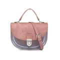Bolso de hombro tipo silla en mezclilla rosa y PVC con correa ajustable y cierre plata - 210*70*140mm / Rosa Oscuro