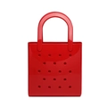 Red waterproof EVA beach tote bag with circular cut-out details and top handle - 160*70*170mm / Red