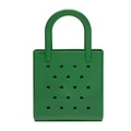 Lime green DIY perforated EVA beach bag with sturdy U-shaped handles and hole design - 160*70*170mm / Green