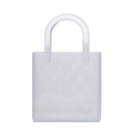 Transparent PVC jelly beach bag with circular cutouts and sturdy integrated handles - 160*70*170mm / Clear