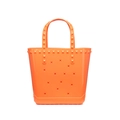 Borsa tote in PVC arancione vivace con intagli a stella e borchie quadrate chic - 260*90*240mm / Arancione