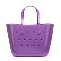 Sac fourre-tout en EVA violet imperméable avec motif étoilé évidé et anses robustes - Violet / 280*110*180mm
