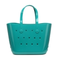 Green large capacity EVA beach bag with hollow star patterns and waterproof design - Cyan / 280*110*180mm