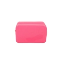 Pink glitter makeup pouch with waterproof material and smooth metal zipper closure - Large / Sparkling Rose Red