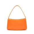 Bolso baguette debajo del brazo de piel sintética naranja brillante con correa - Naranja