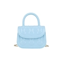 Cute light blue children's mini crossbody bag with embossed rabbit pattern - Light Blue