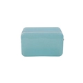 Sky blue glitter makeup bag with waterproof PVC surface and top zipper closure - Large / Sparkling Light Blue