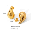 Goldene Tropfenohrringe aus Kupfer mit 33mm Länge und 11g Gewicht Spezifikationen - Klassischer Goldtropfenstil (NYH-MLQX01A)