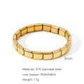 Bracelet extensible modulaire en acier inoxydable doré de 9 mm au style épuré - Or