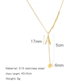 Collier en acier inoxydable doré 316 avec pendentif lettre A et breloque cube - Style Alphabet A (HN0152GA)