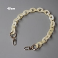 Detail of 45cm colorful acrylic resin chain with silver metal spring clasps for bags - Handheld Length / Apricot