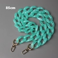 Detail of 85cm mint green acrylic bag chain with marble texture and gold metal clasps - Jelly Blue 85CM