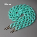 Detail of 120cm mint green chunky acrylic chain strap with gold swivel lobster clasps - Jelly Blue 120CM